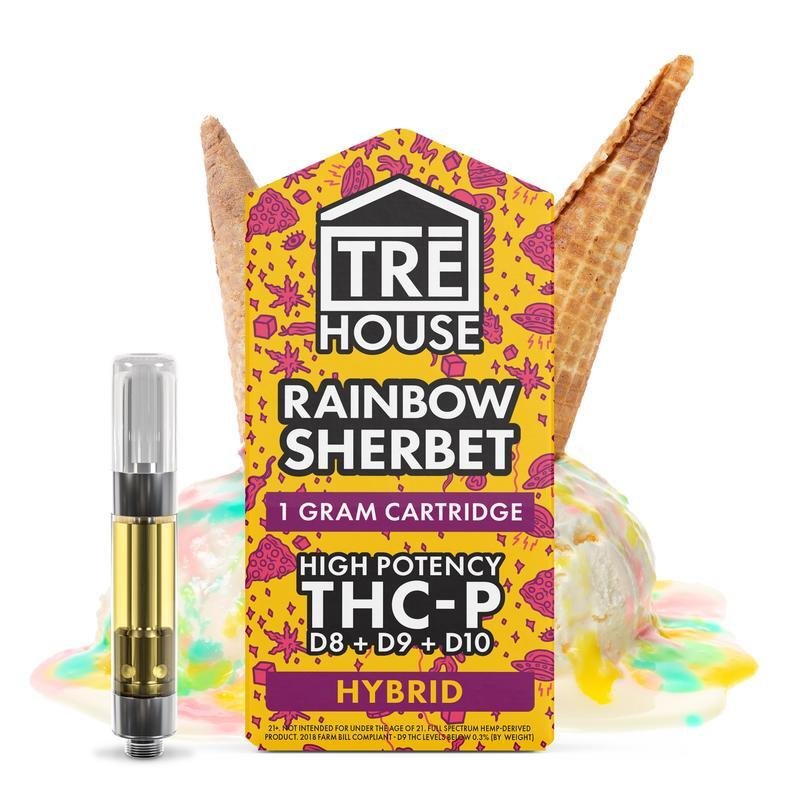 trehouse-photo-render-cartridge-rainbow-sherbet-individual-v2-feb-20-2023_03c33202-c7b3-4c00-959f-d1fa0ecf1961 THC-P Cartridge + D8 + D9 + D10 - Rainbow Sherbet - Hybrid 1g - Image 1